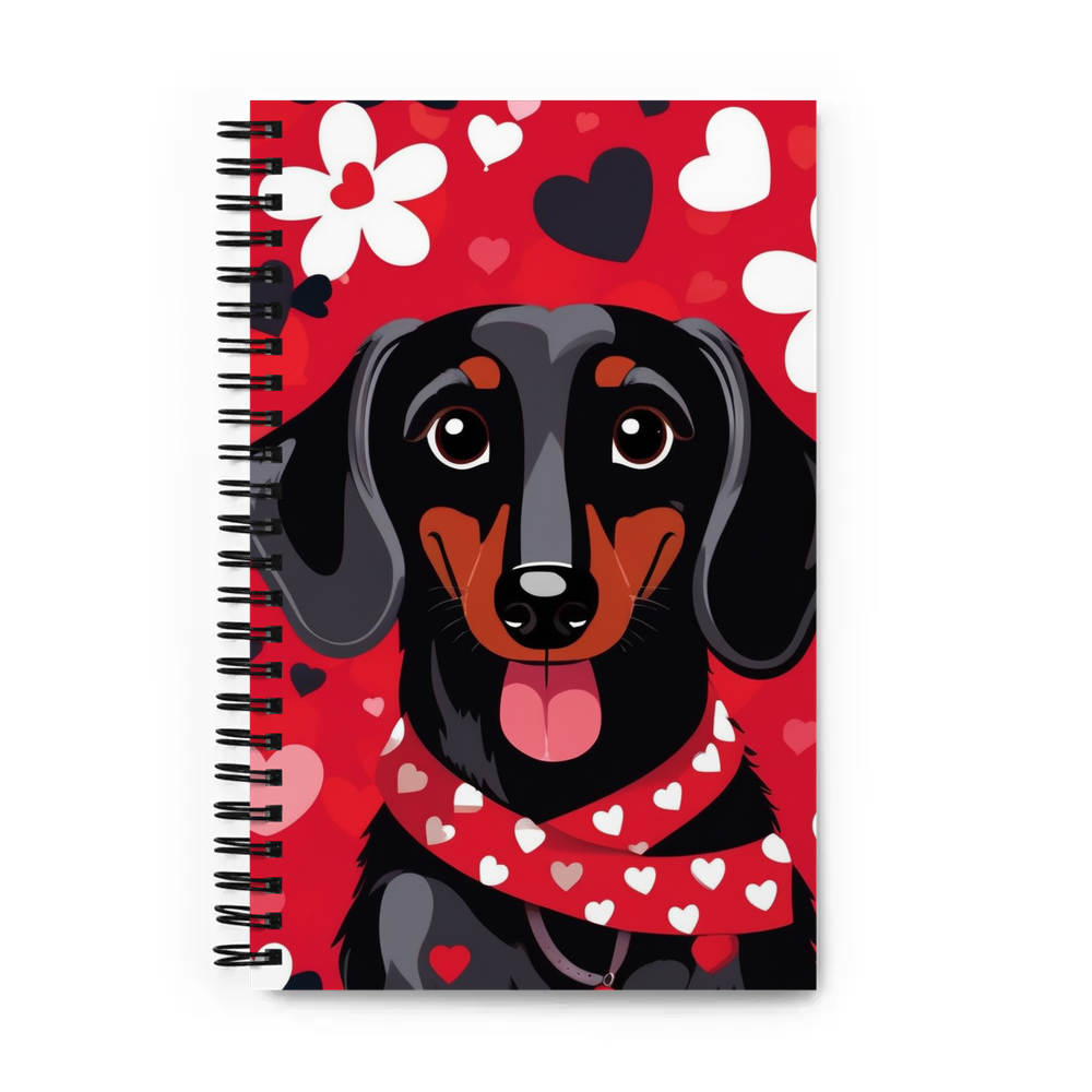 PugMug Custom Black Dachshund Spiral Notebook