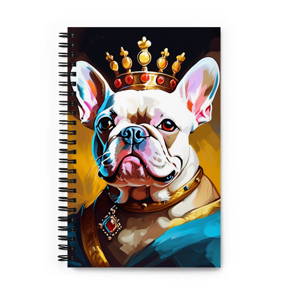 PugMug Custom White French Bulldog Spiral Notebook