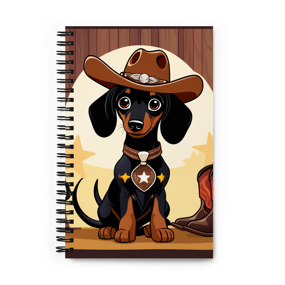 PugMug Custom Black Dachshund Spiral Notebook