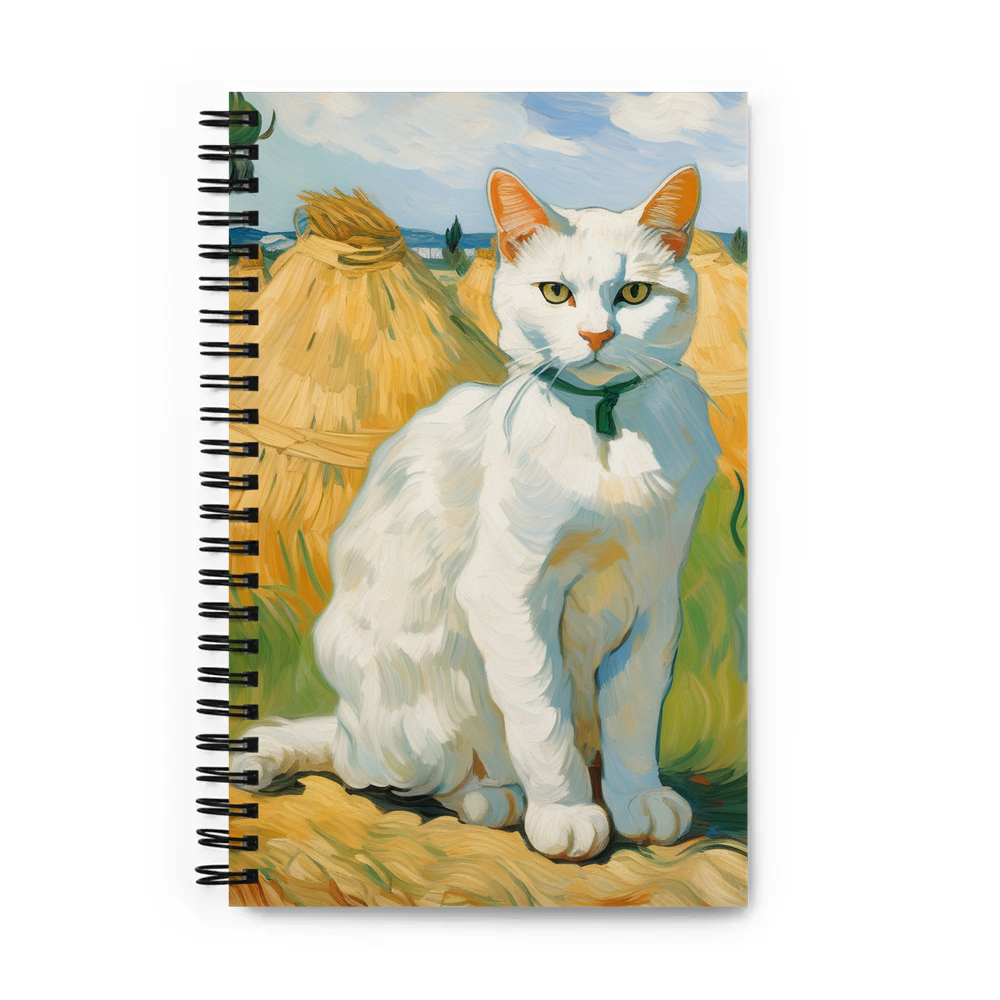 PugMug Custom White Companion Cat Spiral Notebook