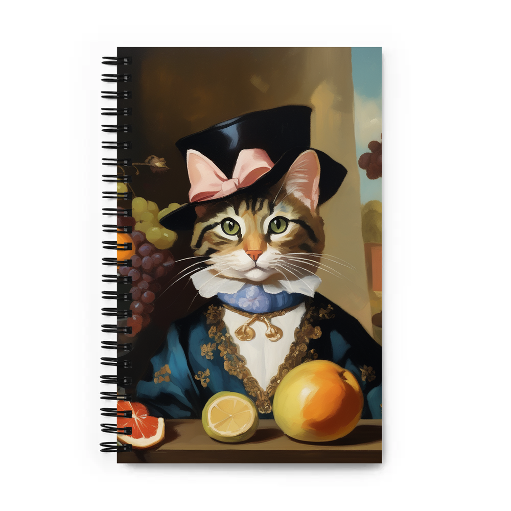PugMug Custom Tabby Companion Cat Spiral Notebook