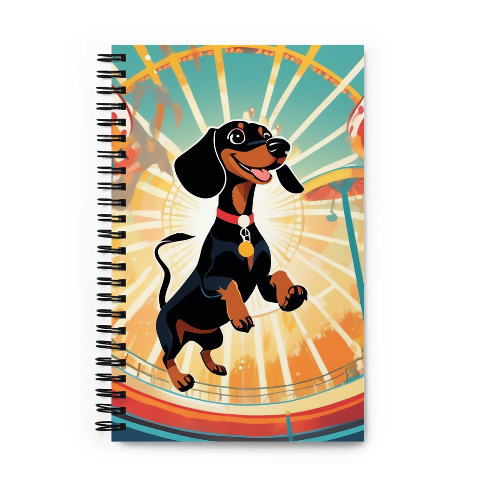 PugMug Custom Black Dachshund Spiral Notebook