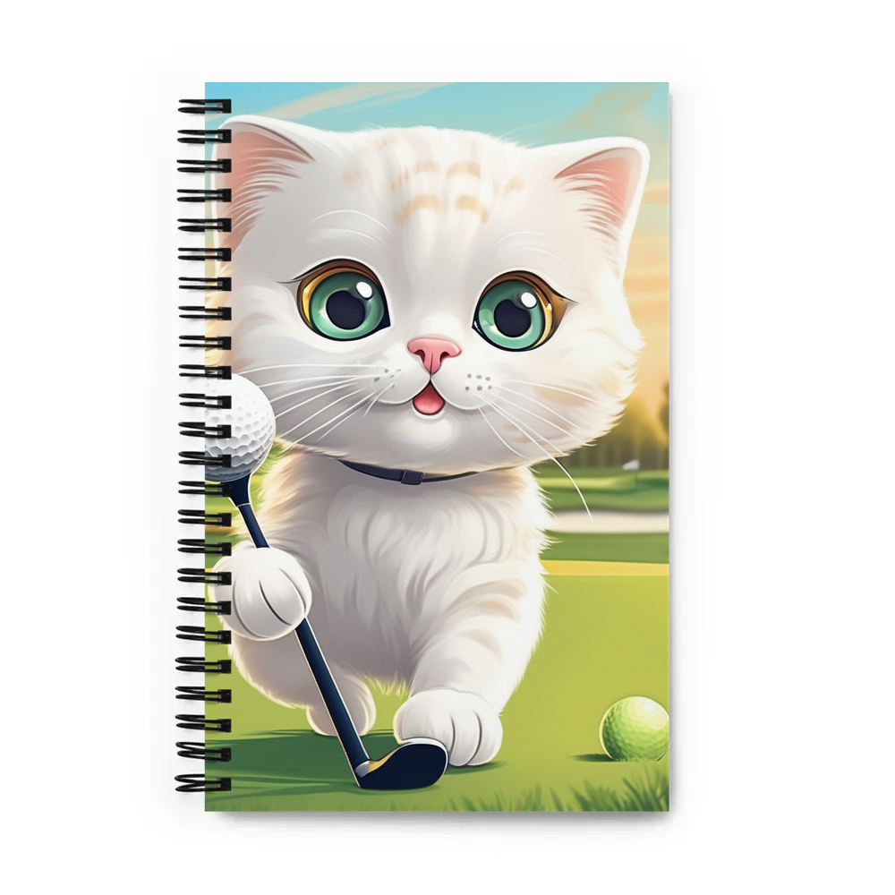 PugMug Custom White Scottish Fold Cat Spiral Notebook