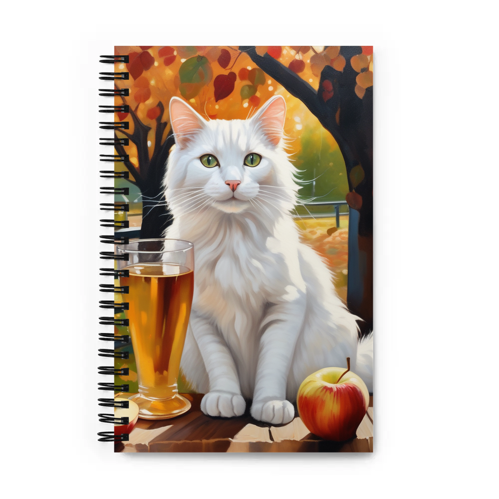 PugMug Custom White Companion Cat Spiral Notebook