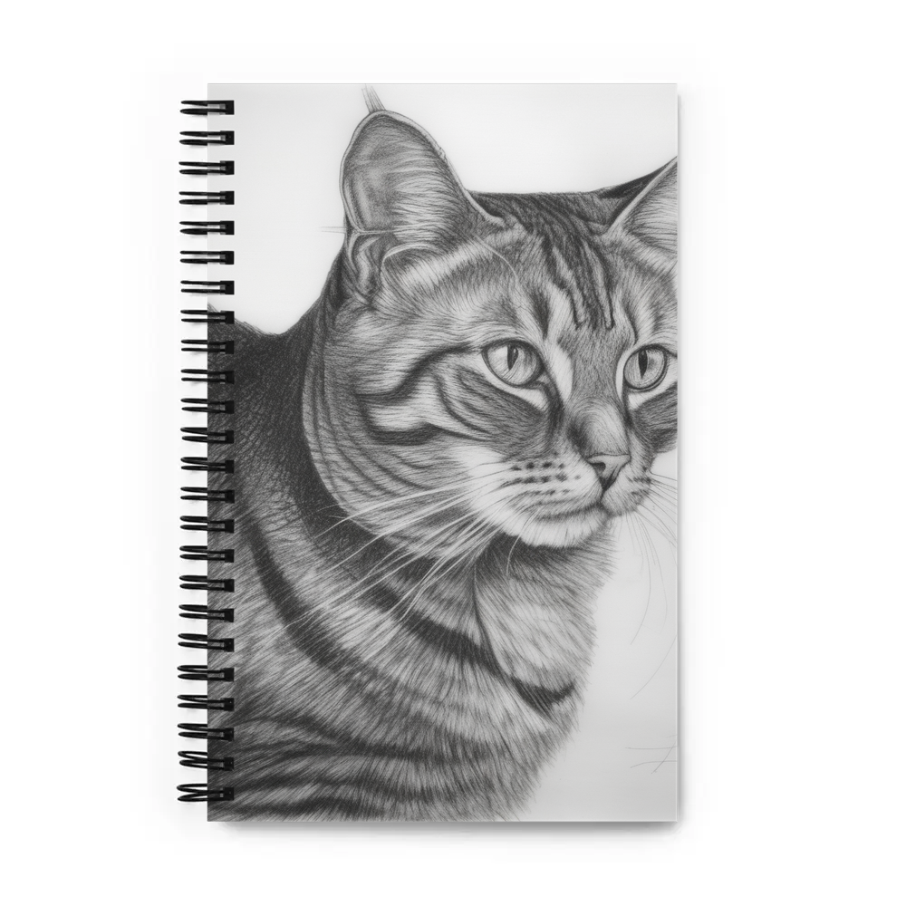 PugMug Custom Tabby Exotic Cat Spiral Notebook