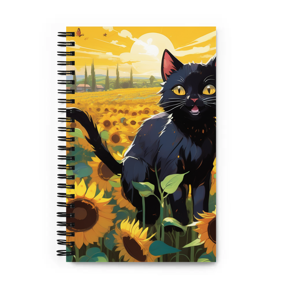 PugMug Custom Black Exotic Cat Spiral Notebook
