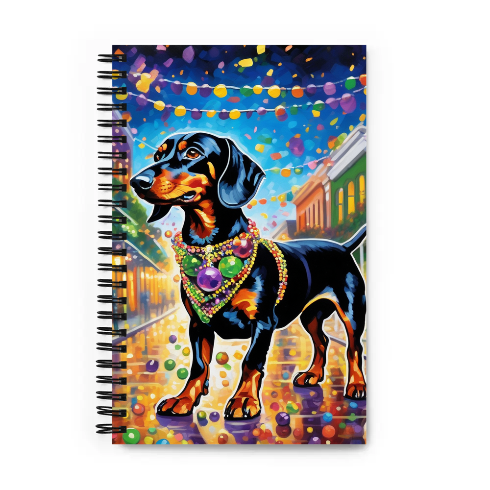 PugMug Custom Black Dachshund Spiral Notebook