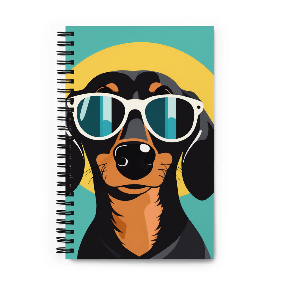 PugMug Custom Black Dachshund Spiral Notebook