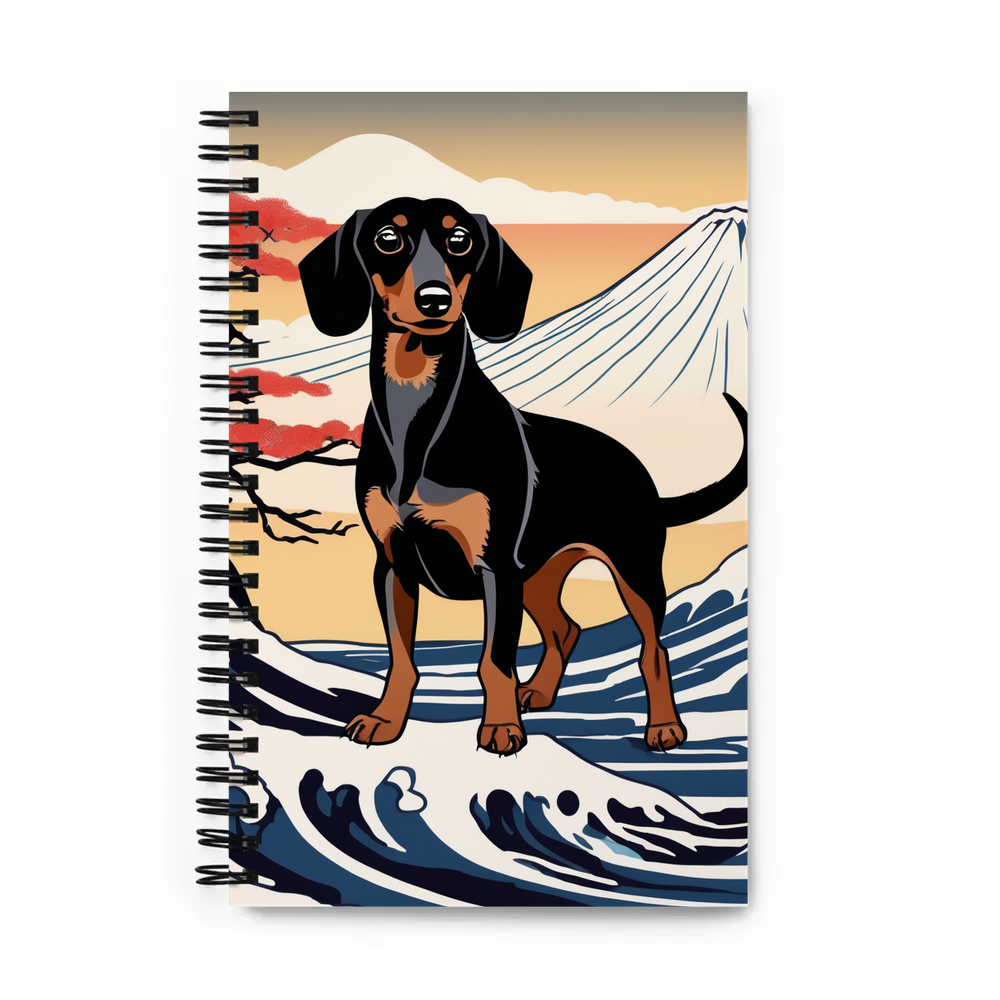 PugMug Custom Black Dachshund Spiral Notebook