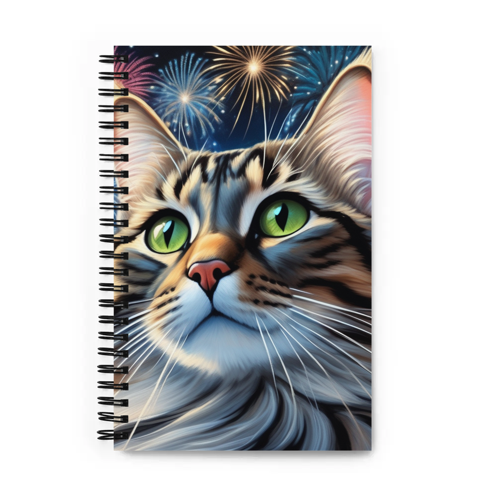 PugMug Custom Tabby Companion Cat Spiral Notebook