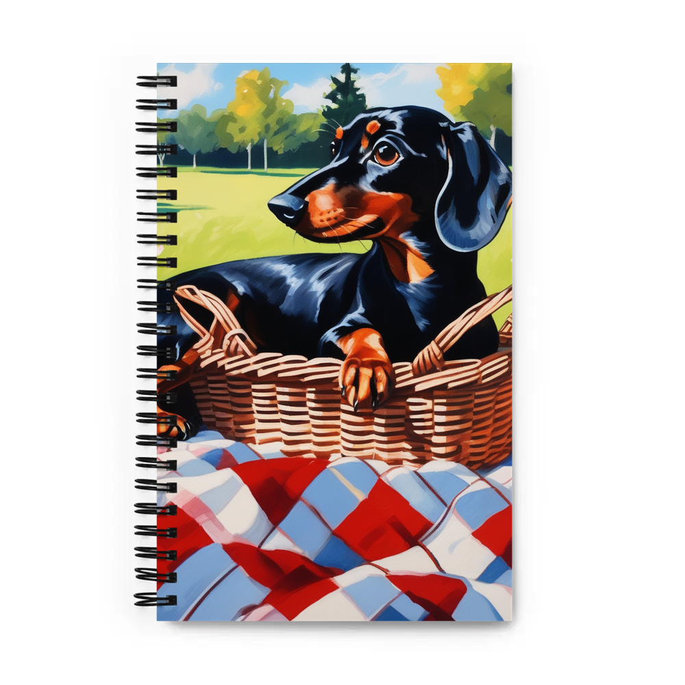 PugMug Custom Black Dachshund Spiral Notebook