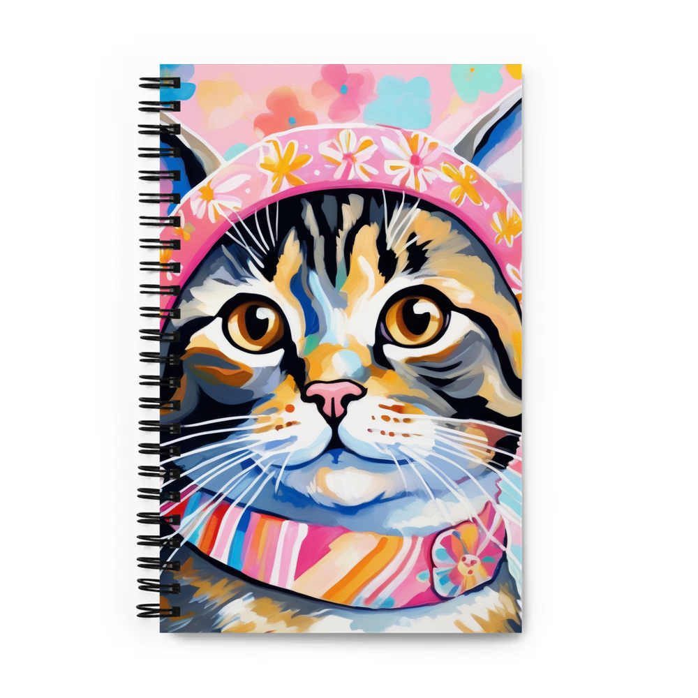 PugMug Custom Tabby Scottish Fold Cat Spiral Notebook