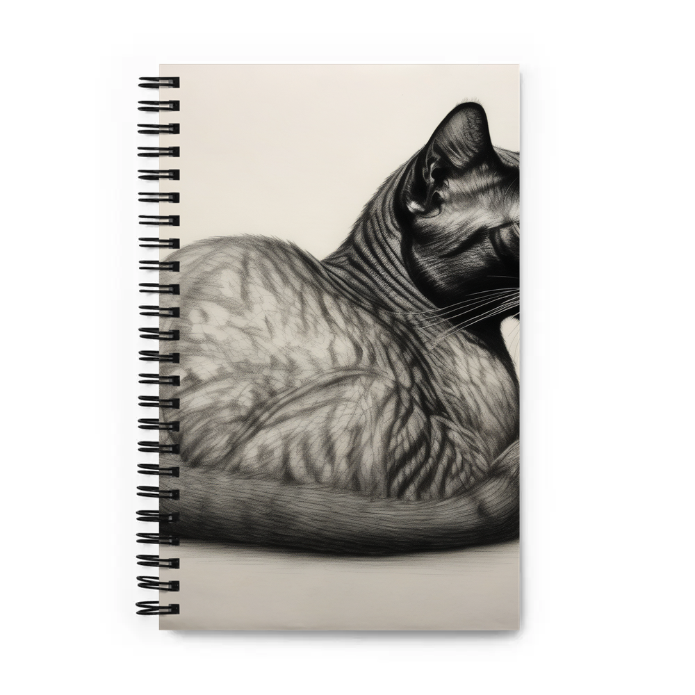 PugMug Custom Black Exotic Cat Spiral Notebook