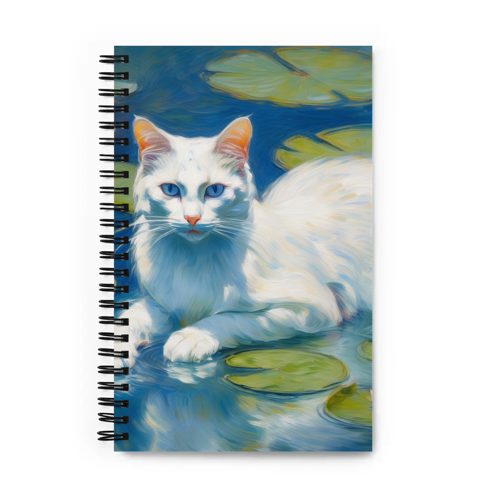 PugMug Custom White Companion Cat Spiral Notebook