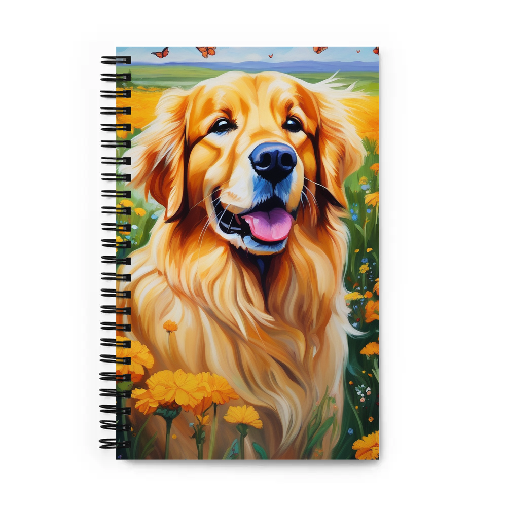 PugMug Custom Golden Retriever Spiral Notebook