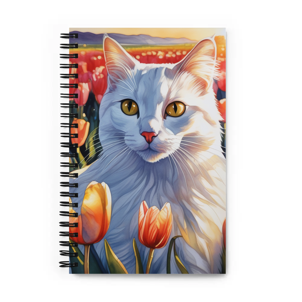 PugMug Custom White Companion Cat Spiral Notebook
