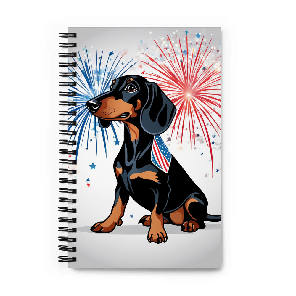 PugMug Custom Black Dachshund Spiral Notebook