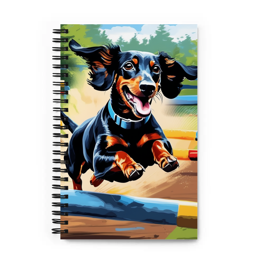 PugMug Custom Black Dachshund Spiral Notebook