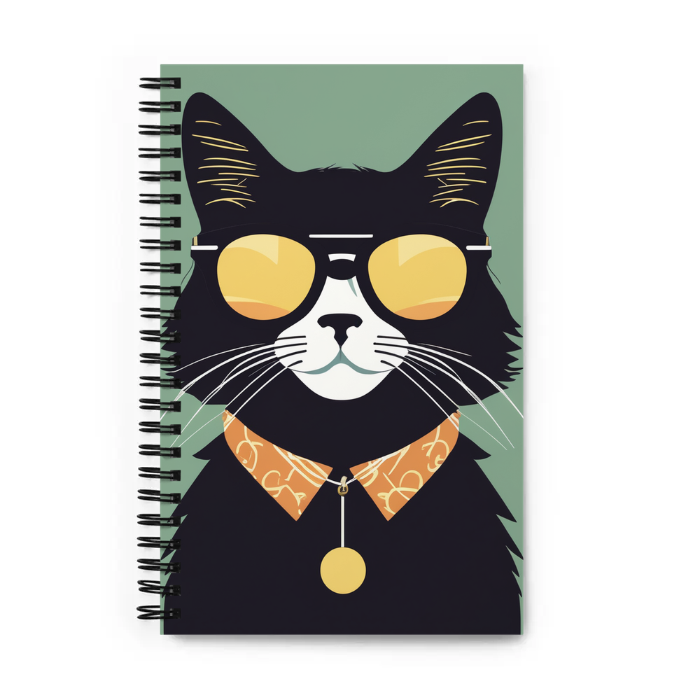 PugMug Custom Black Ragdoll Cat Spiral Notebook