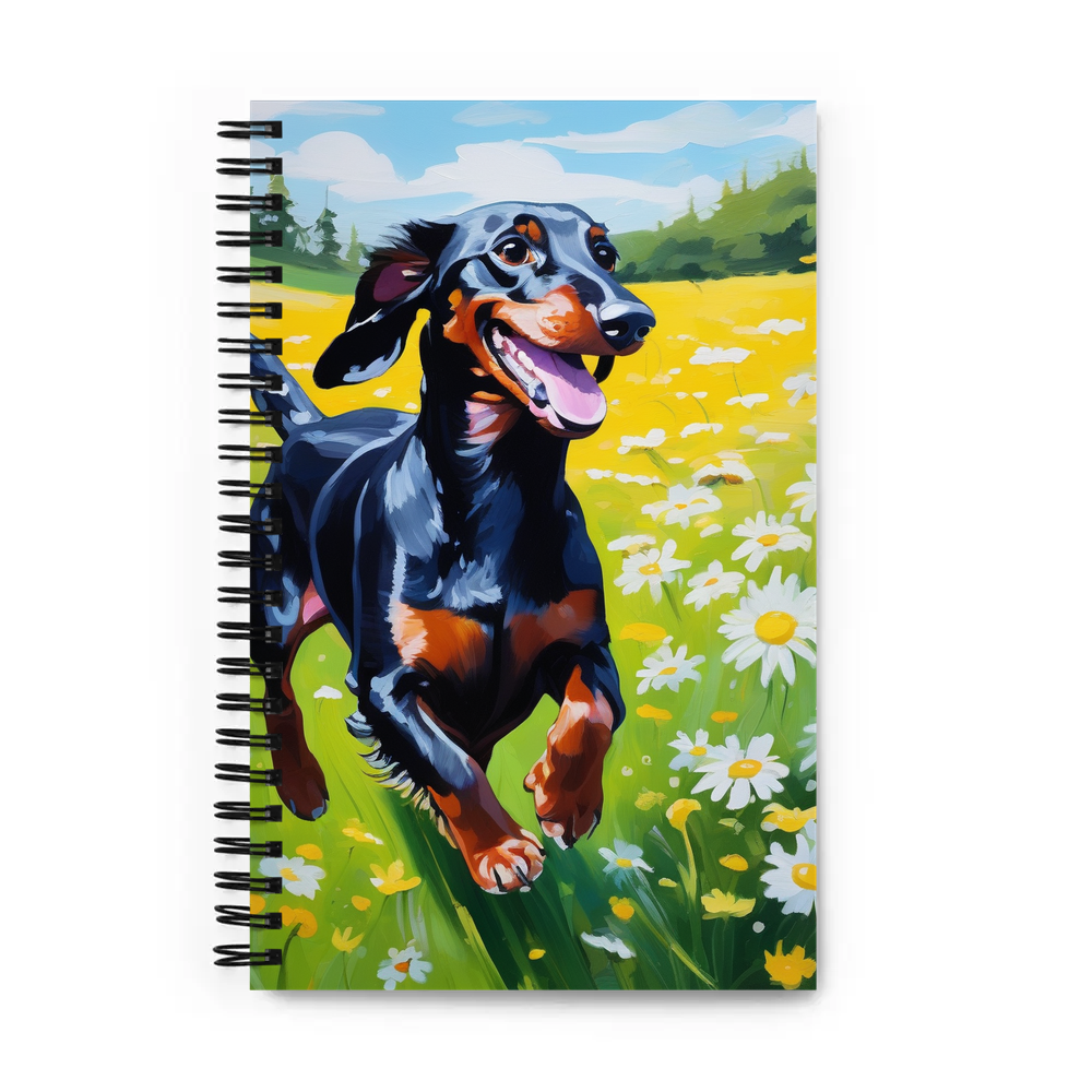 PugMug Custom Black Dachshund Spiral Notebook