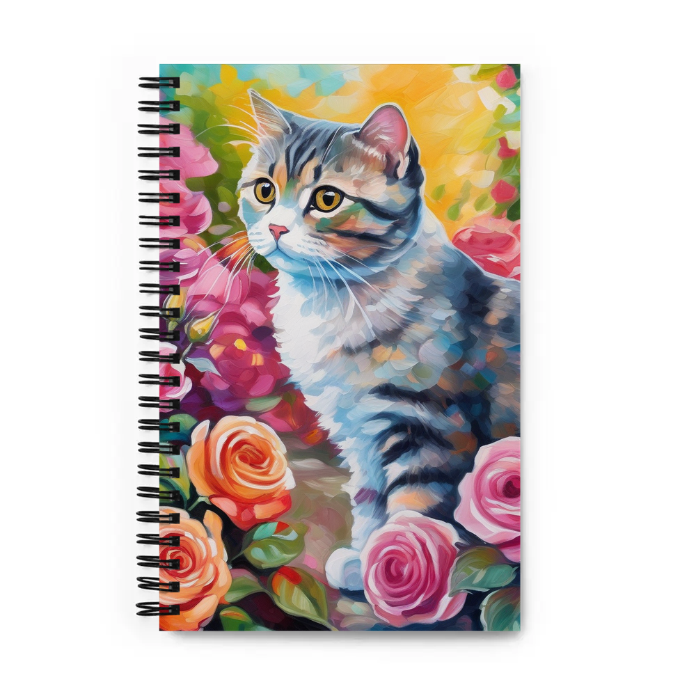 PugMug Custom Tabby Scottish Fold Cat Spiral Notebook