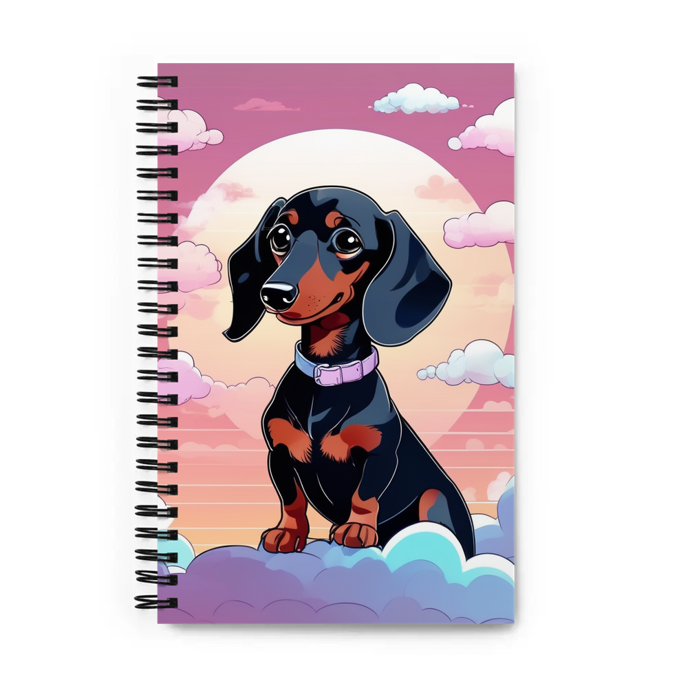 PugMug Custom Black Dachshund Spiral Notebook