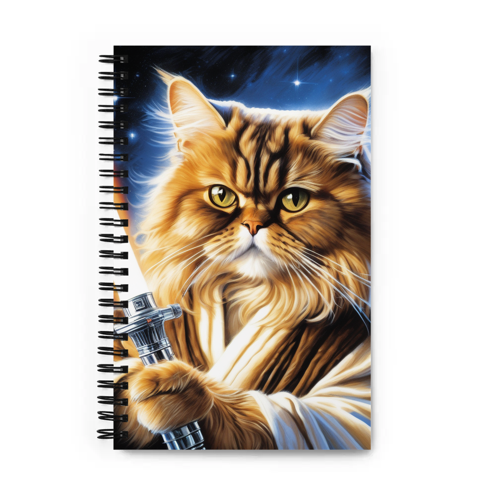 PugMug Custom Tabby Persian Cat Spiral Notebook