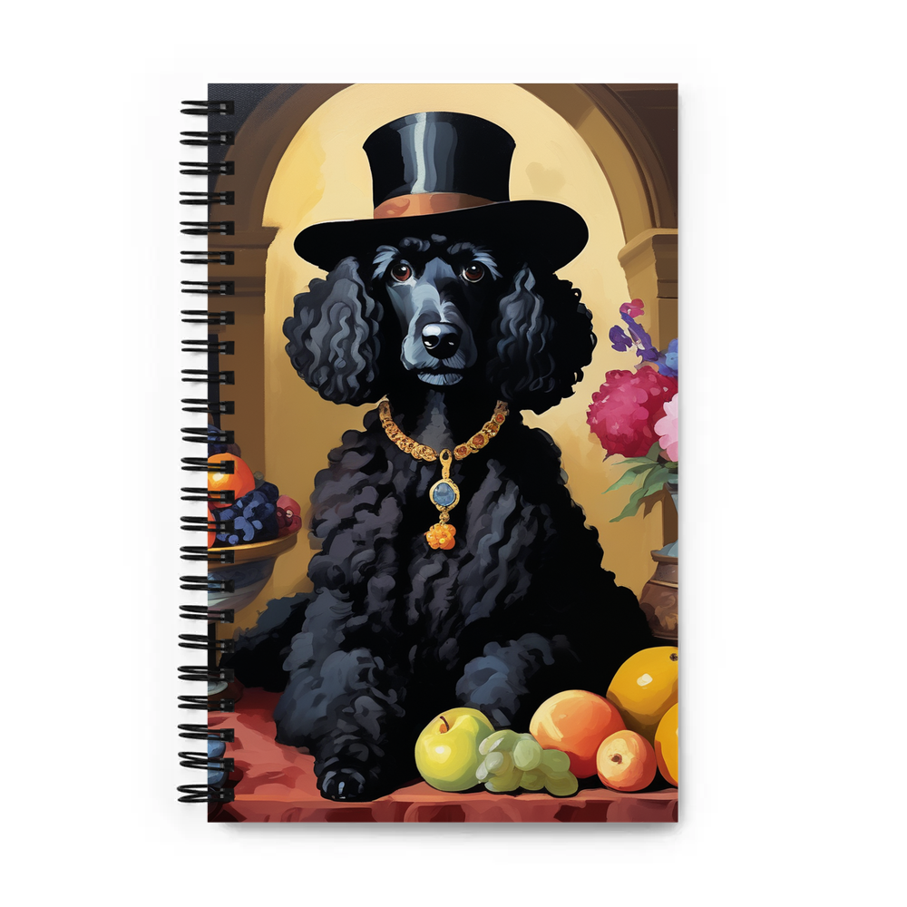 PugMug Custom Black Poodle Spiral Notebook