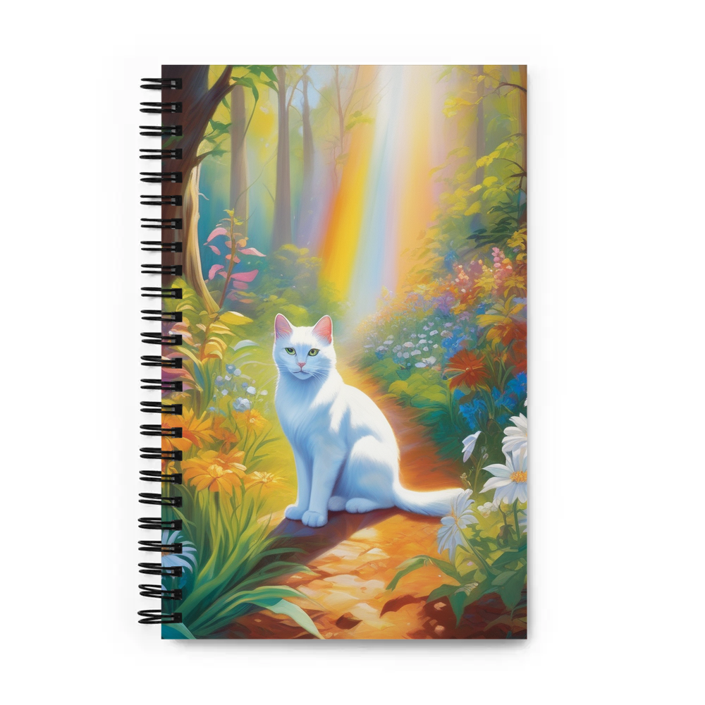PugMug Custom White Companion Cat Spiral Notebook