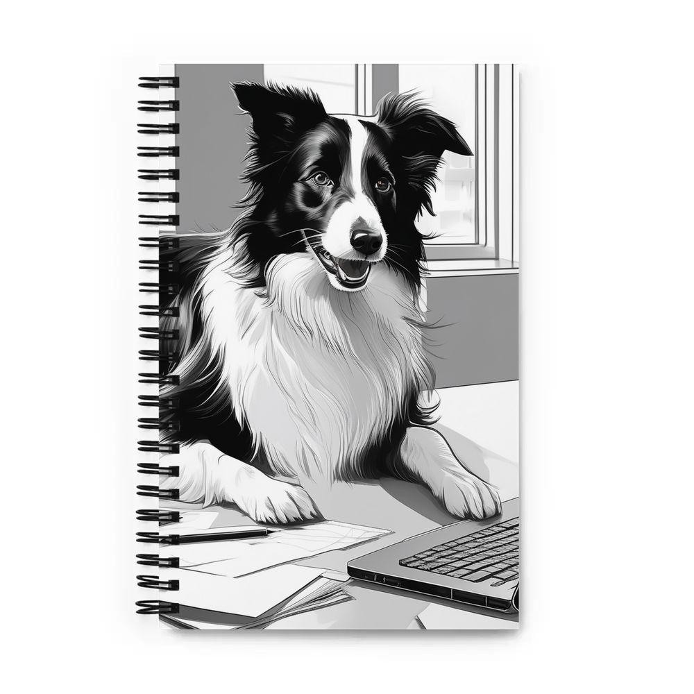 PugMug Custom Border Collie Spiral Notebook