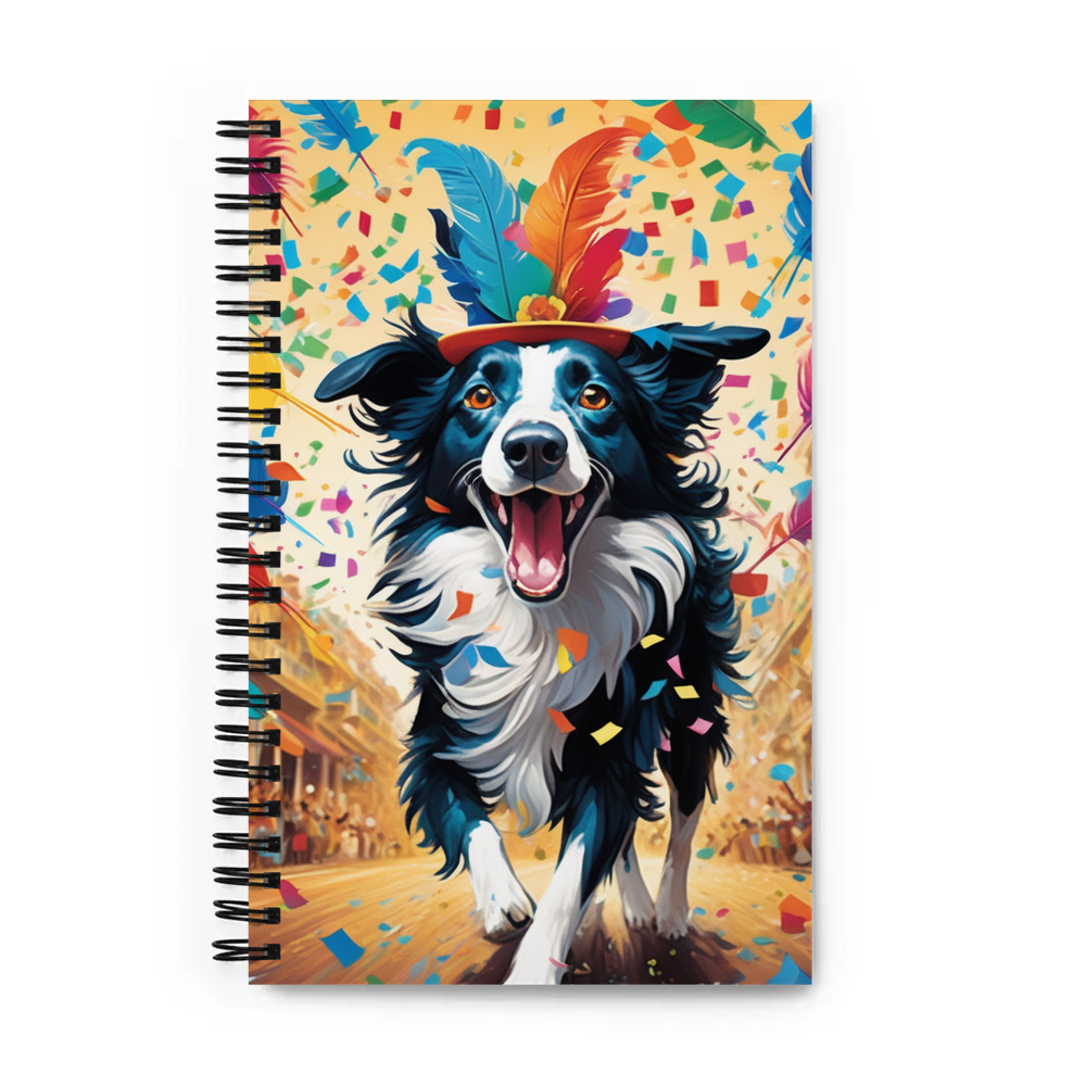 PugMug Custom Border Collie Spiral Notebook