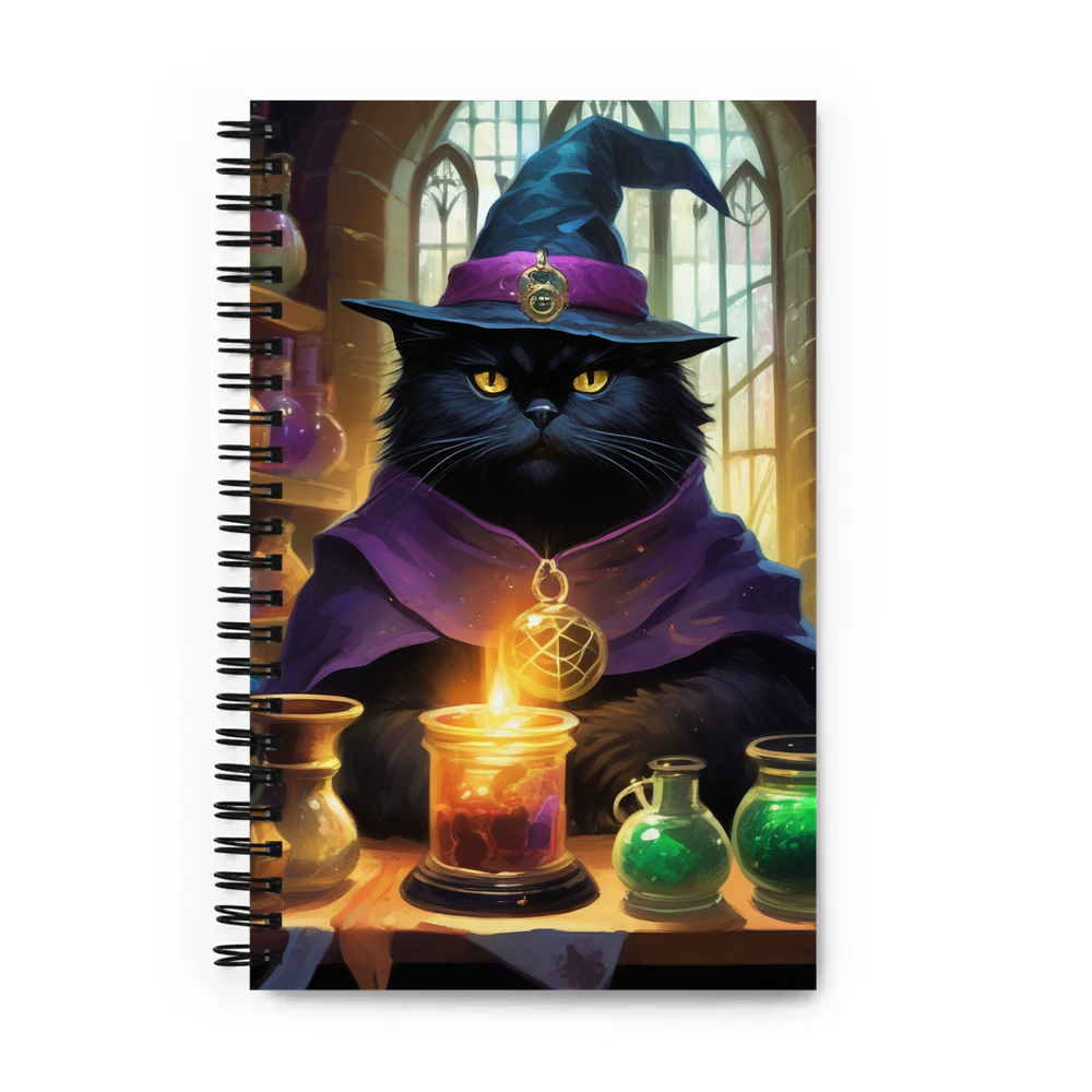 PugMug Custom Black Persian Cat Spiral Notebook