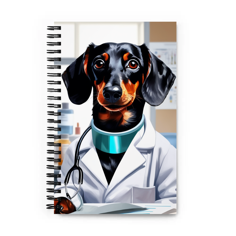 PugMug Custom Black Dachshund Spiral Notebook