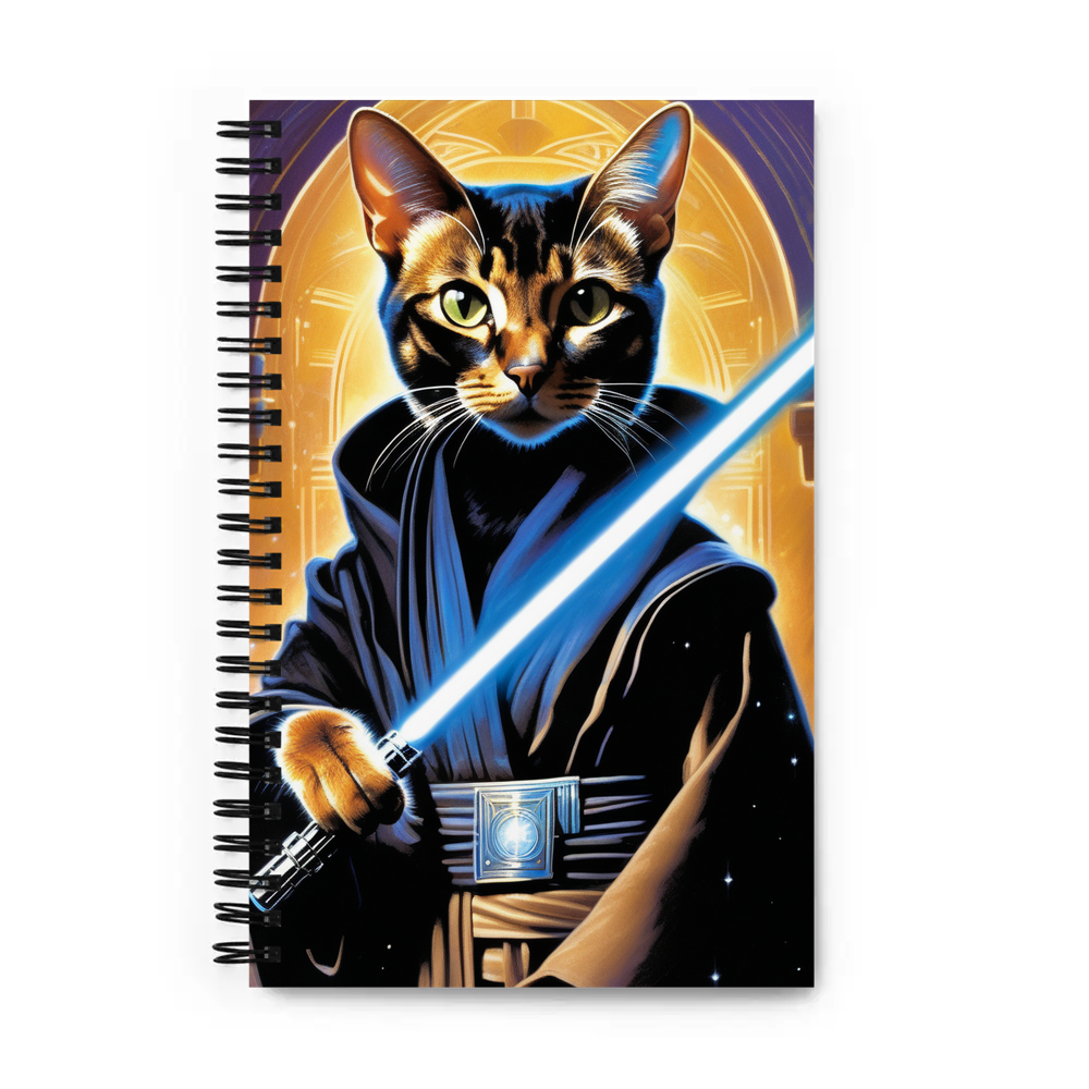 PugMug Custom Black Abyssinian Cat Spiral Notebook