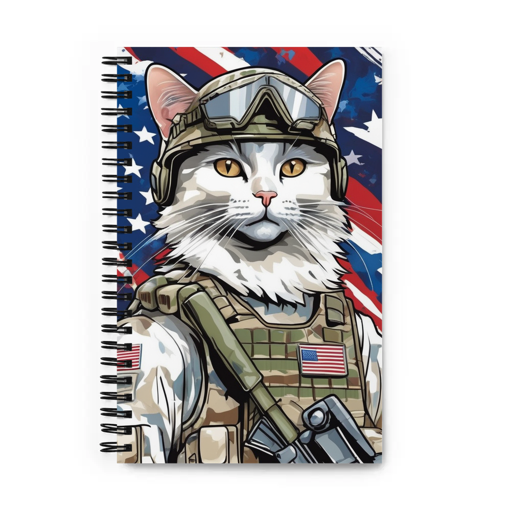 PugMug Custom White Companion Cat Spiral Notebook