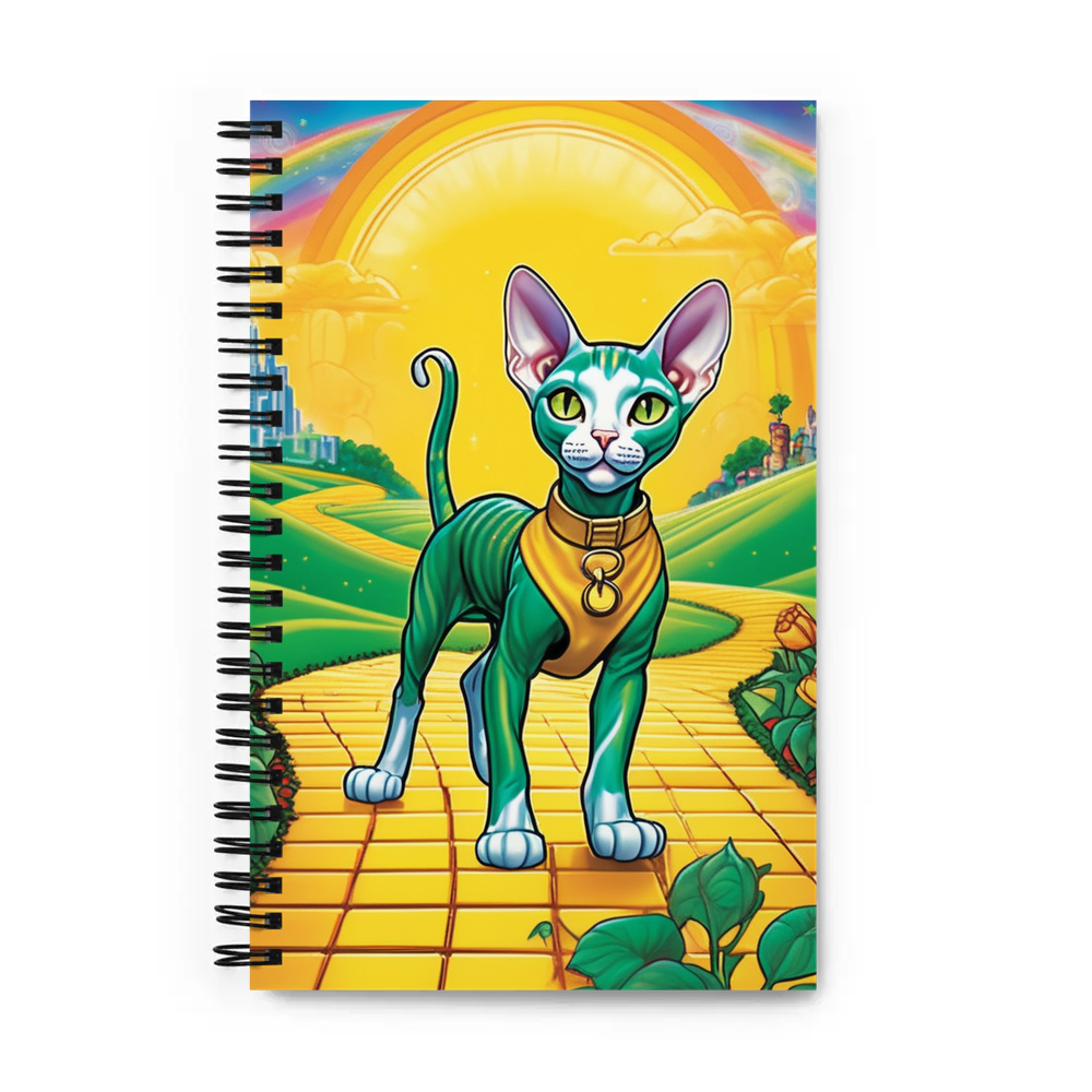 PugMug Custom Tabby Sphynx Cat Spiral Notebook