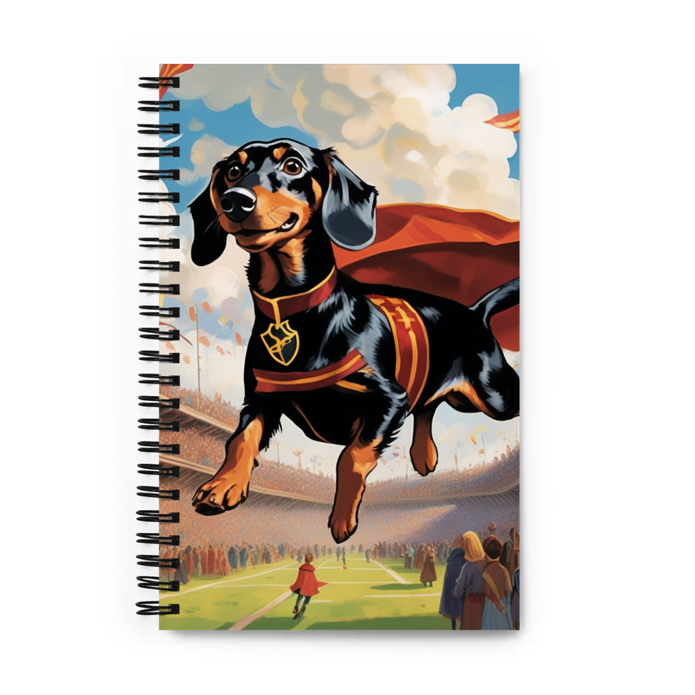 PugMug Custom Black Dachshund Spiral Notebook