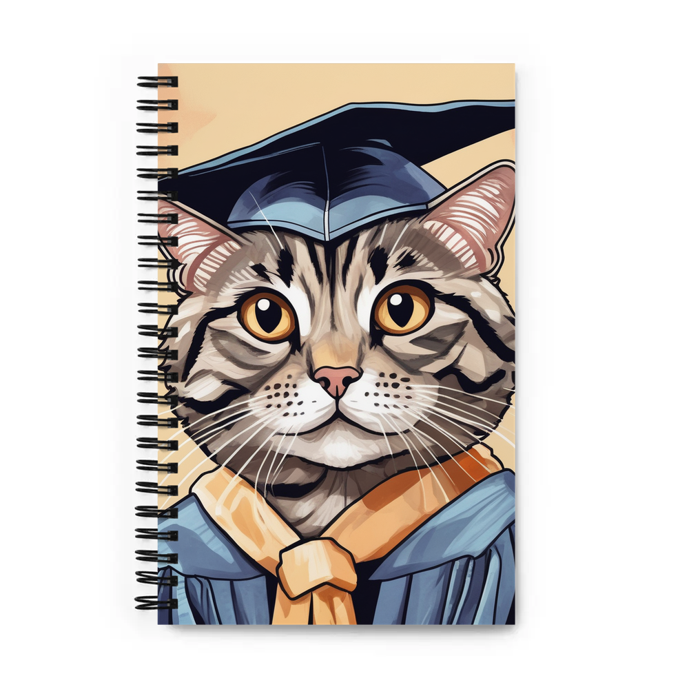 PugMug Custom Tabby Scottish Fold Cat Spiral Notebook
