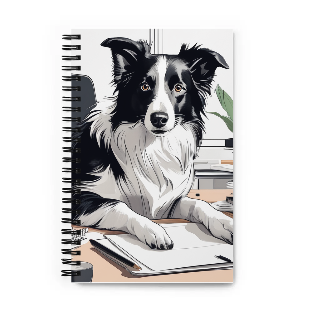 PugMug Custom Border Collie Spiral Notebook
