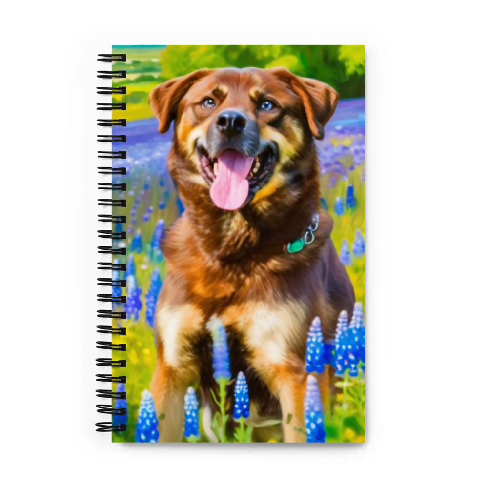 PugMug Custom Blue Spiral Notebook