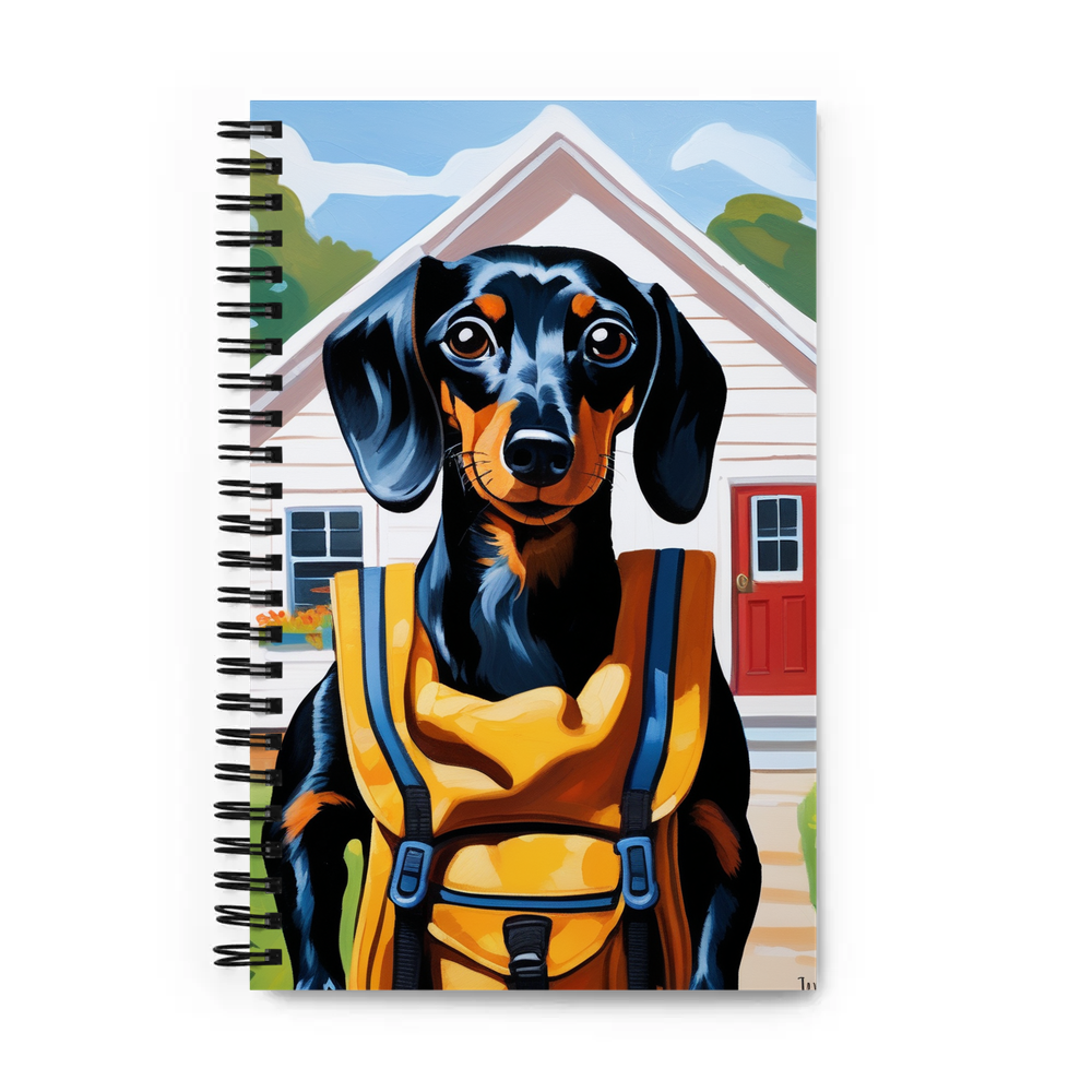 PugMug Custom Black Dachshund Spiral Notebook