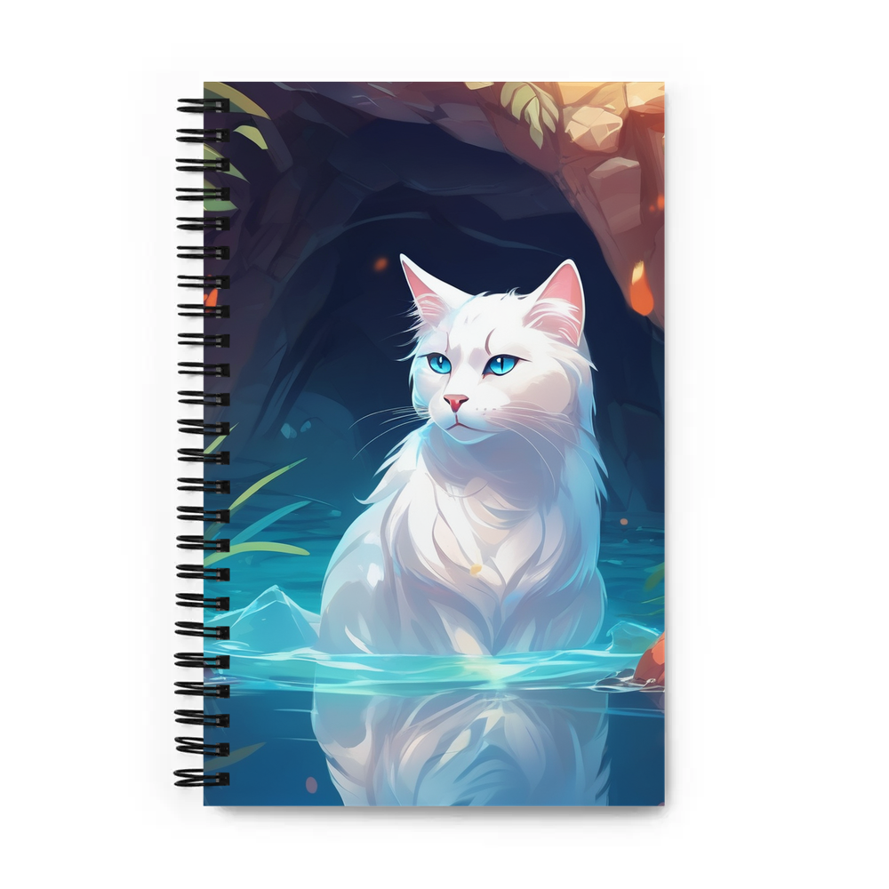 PugMug Custom White Companion Cat Spiral Notebook