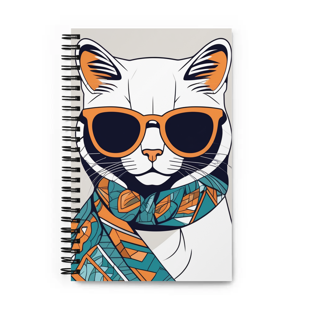 PugMug Custom White Exotic Cat Spiral Notebook