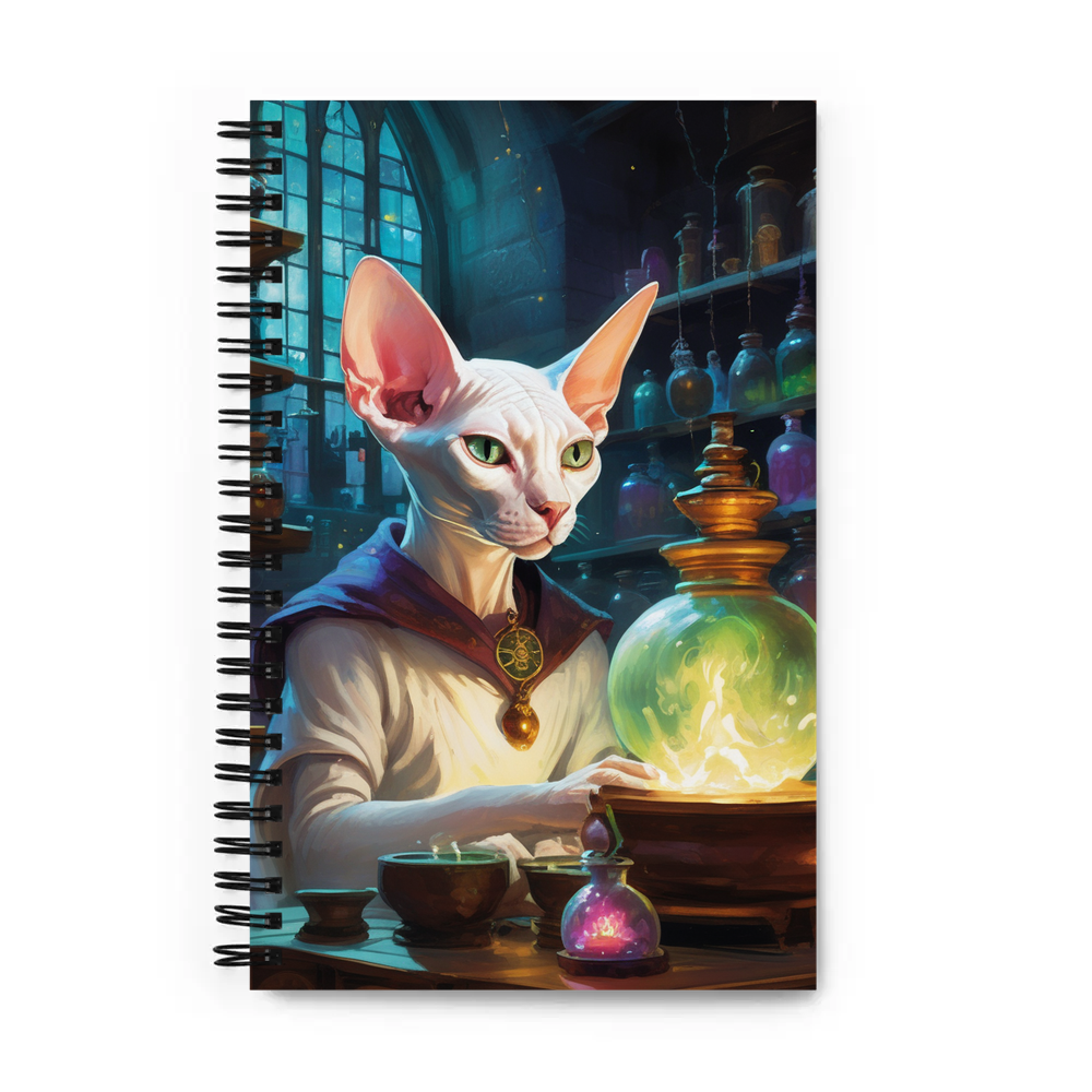 PugMug Custom White Sphynx Cat Spiral Notebook