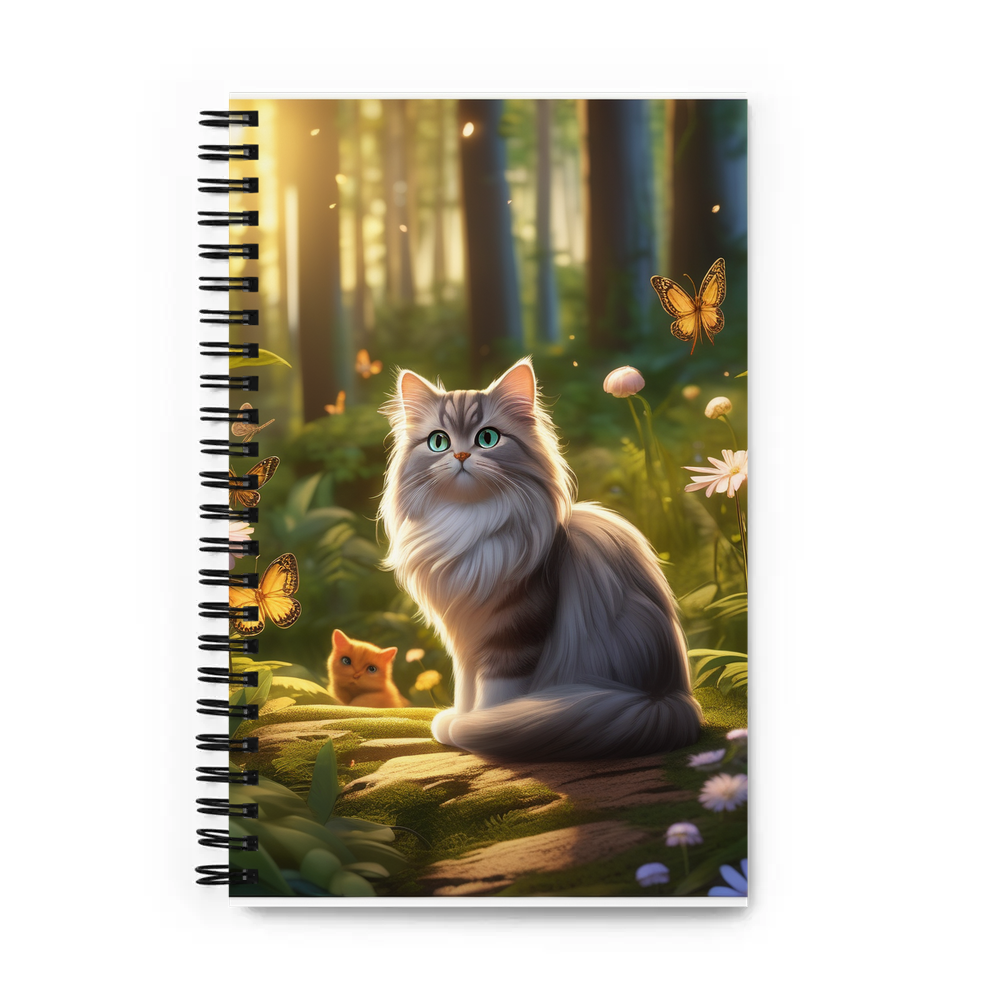 PugMug Custom Tabby Persian Cat Spiral Notebook