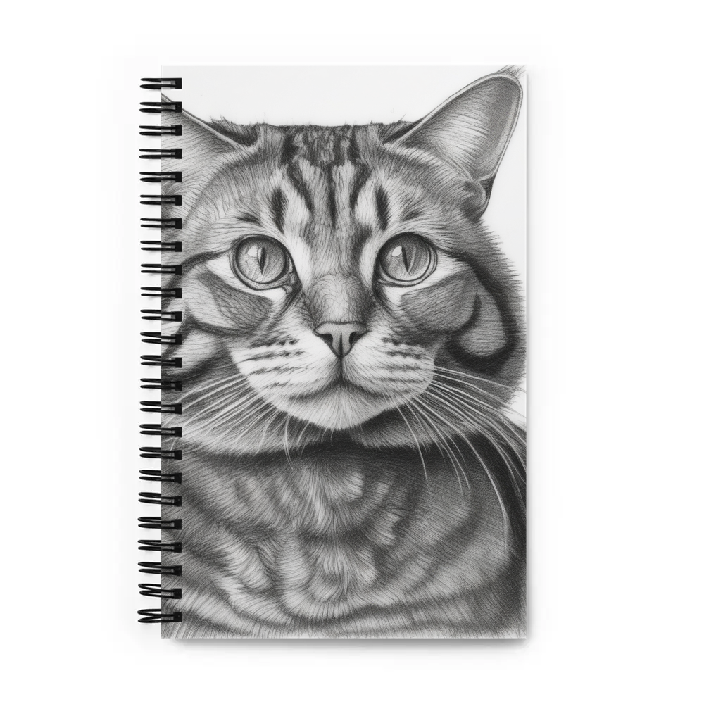 PugMug Custom Tabby Exotic Cat Spiral Notebook