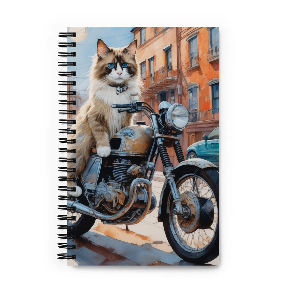 PugMug Custom Tabby Ragdoll Cat Spiral Notebook