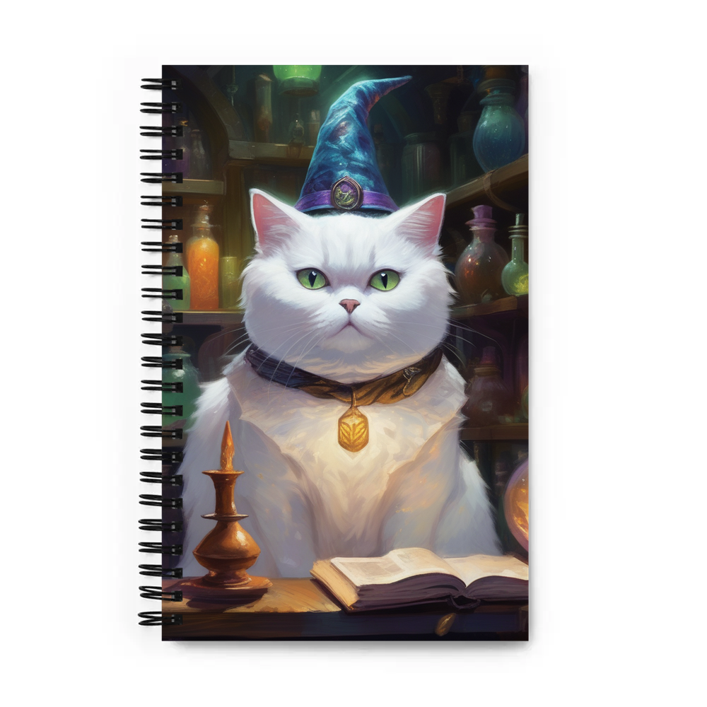 PugMug Custom White British Shorthair Cat Spiral Notebook