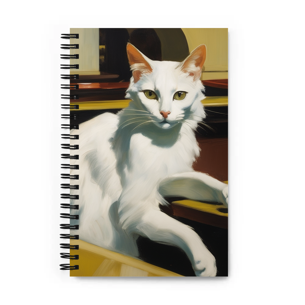PugMug Custom White Companion Cat Spiral Notebook