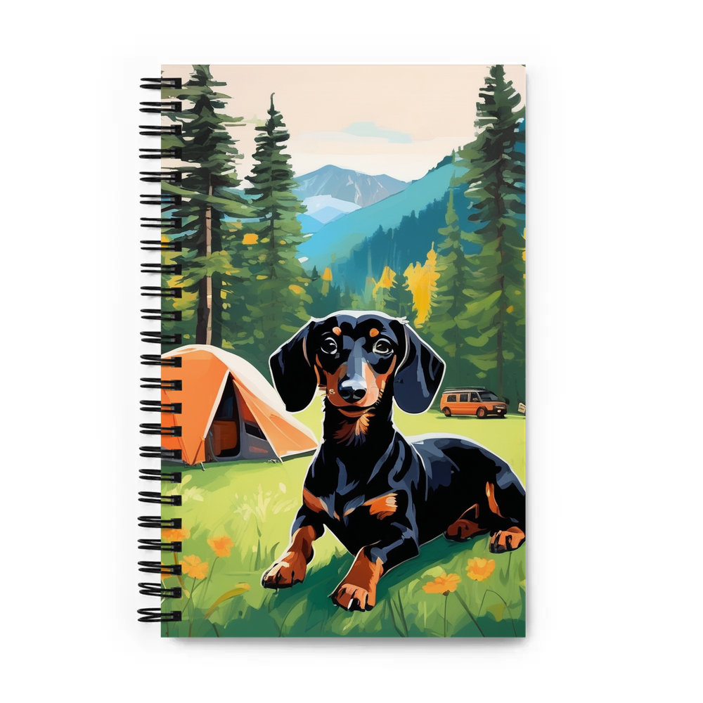 PugMug Custom Black Dachshund Spiral Notebook